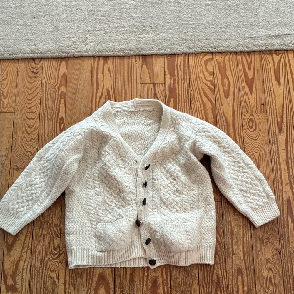 100% wool girls cardigan